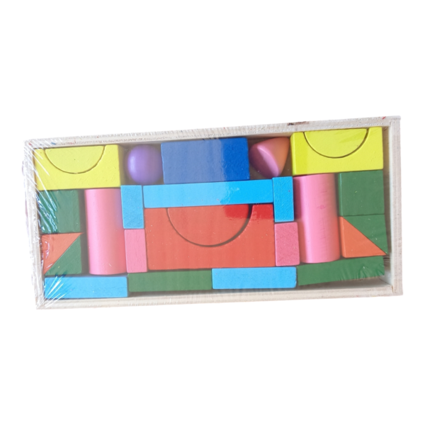 Juego de bloques de madera didácticos 17x8cm /Set de figuras geométricas para niños
