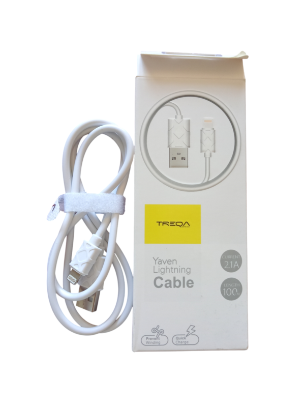 Cable Lightning TREQA Yaven – Carga Rápida 2.1A y Transferencia de Datos - Imagen 2