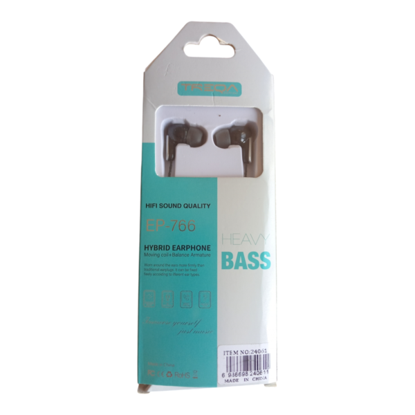 Audífonos In-Ear TREQA EP-766 / EP-764 – Sonido Envolvente y Graves Potentes