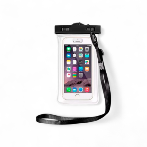 Funda Impermeable Universal para Celular - Sumergible con Correa para el Cuello Negro