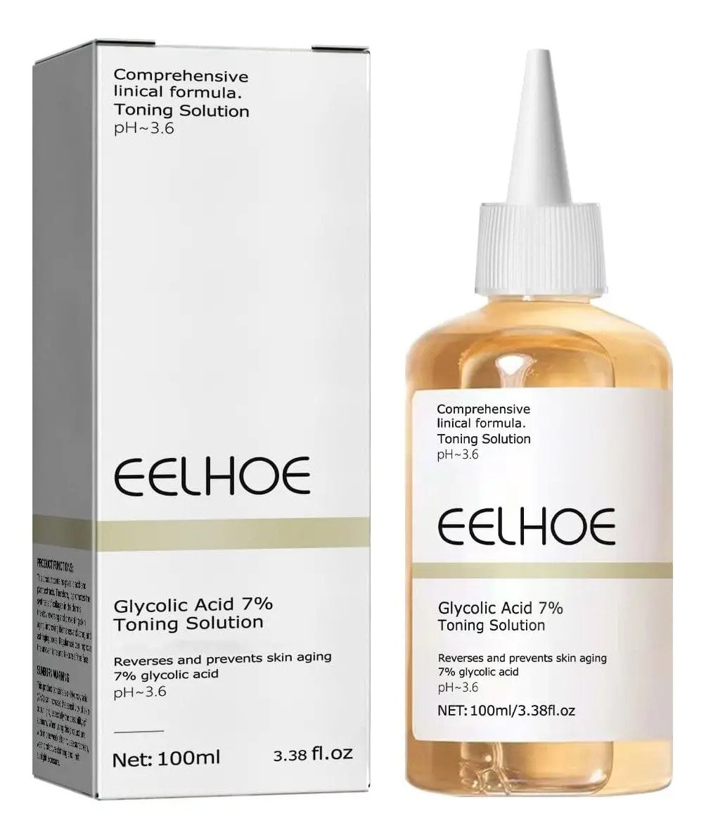 Ácido glicólico 7% toner, suero exfoliante de arrugas para la cara para imperfecciones, hidrata facial y reduce las imperfecciones de la piel, 3.4 fl oz/3.38 onzas líquidas Eelhoe 1 Ácido glicólico 7% toner, suero exfoliante de arrugas para la cara para imperfecciones, hidrata facial y reduce las imperfecciones de la piel, 3.4 fl oz/3.38 onzas líquidas Eelhoe